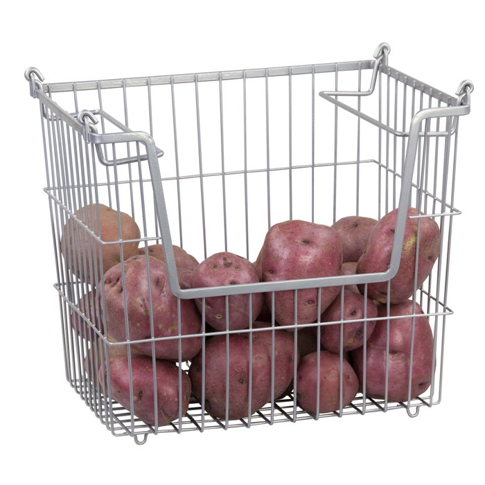 Rebrilliant Stackable Large Metal Basket & Reviews Wayfair